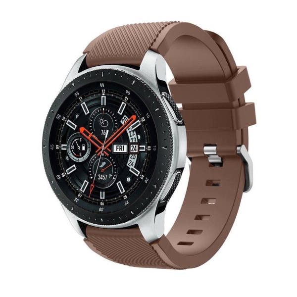 Samsung Galaxy Watch (46 mm) klockarmband i silikon med twillstruktur - Brun Brun