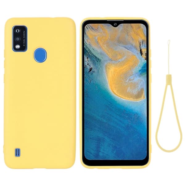 Matte Liquid silikone cover til ZTE Blade A51 - Gul Yellow