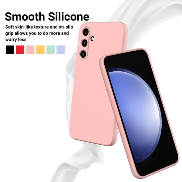 Matt Samsung Galaxy A35 skal av flytande silikon - Rosa Rosa