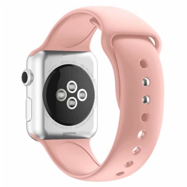 Apple Watch Series 4 44mm dual pin silikone Urrem - Lyserød Pink