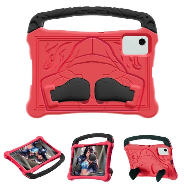 EVA Case Samsung Galaxy Tab S9 FE / S9 / S8 / S7 Boxing Style Tablet Cover with Handle Kickstand - Red / Black Red