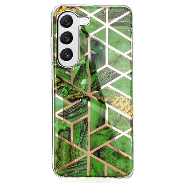 Deco Samsung Galaxy S23 Etui - Electroplated Grøn Marmor Green