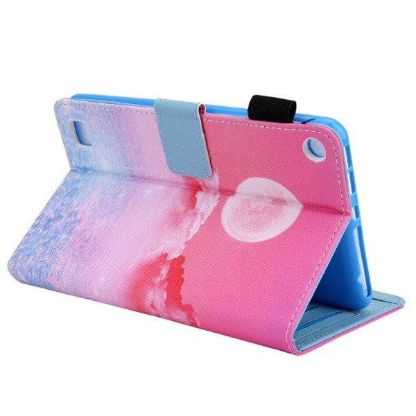 Unique pattern leather flip case for Amazon Fire 7 (2019) - Afte Pink