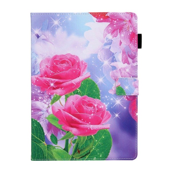 iPad 10.2 (2020) / Air (2019) pattern leather case - Red Flower Red