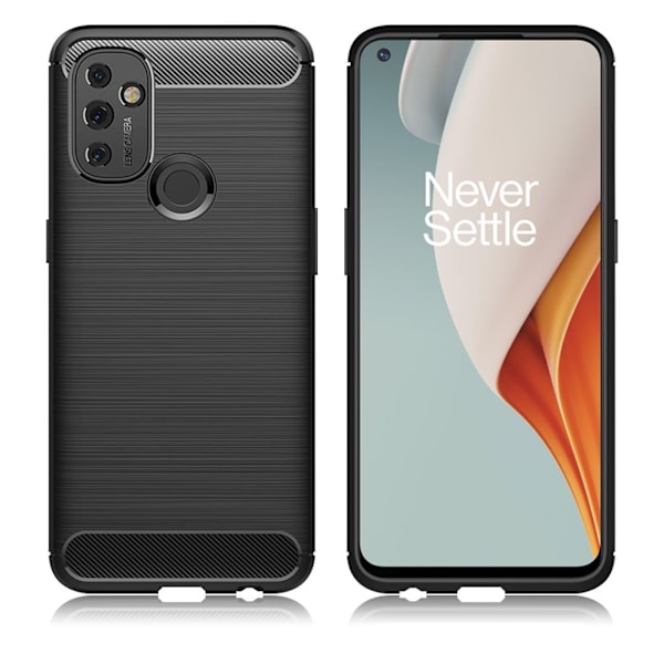 Carbon Flex etui - OnePlus Nord N100 - sort Black