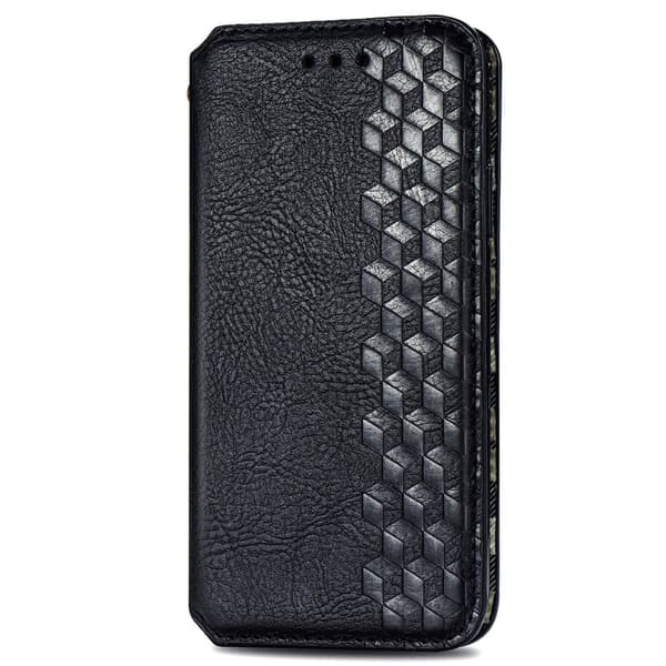 Læder Etui med A Stilfuldt Rhombus Tryk til Xiaomi 13 - Sort Black