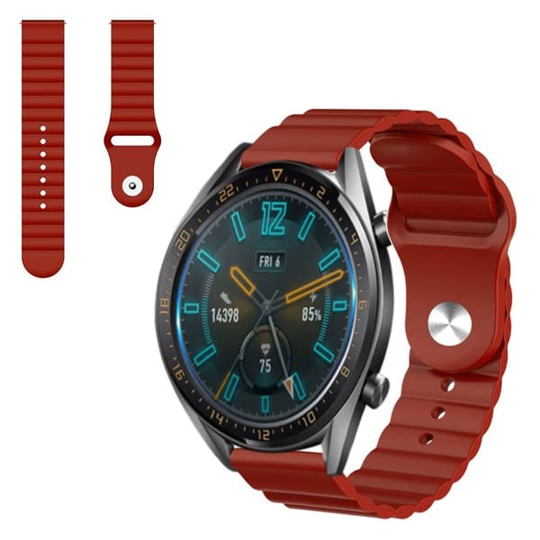 Huawei Watch GT 2 46mm cool silikoneurrem - Rødvin Red
