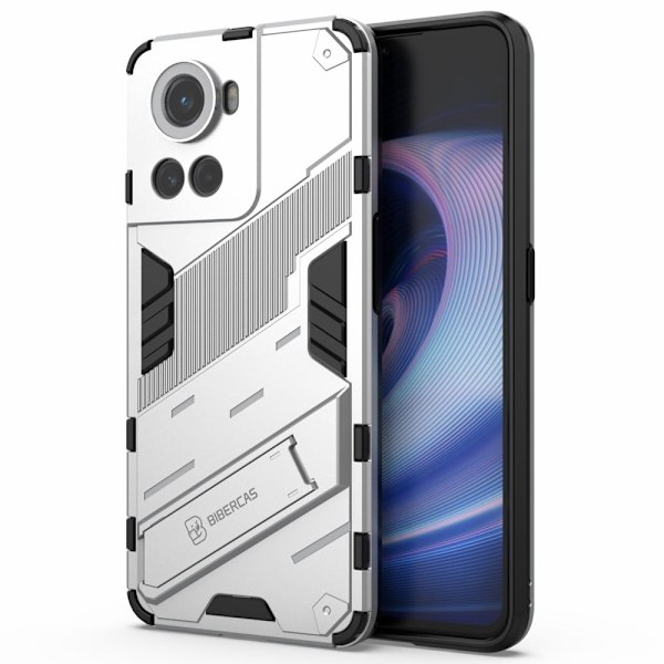 Stöttåligt OnePlus 10R / OnePlus Ace hybridskal - Silver/Grå Silvergrå