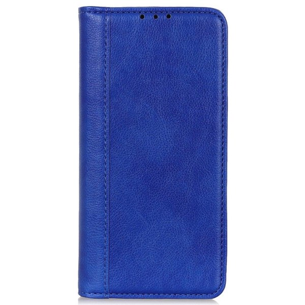 Äkta läder Sony Xperia 10 V fodral med magnetisk stängning Blå