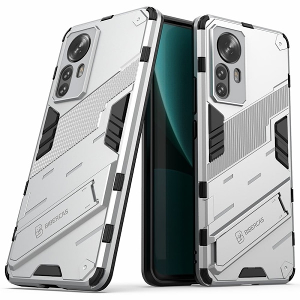Støtsikkert hybriddeksel for Xiaomi 12 Pro - Sølv Silver grey
