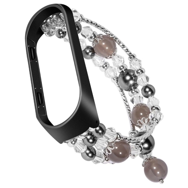 Agate pendant stylish watch strap  for Xiaomi Mi Smart Band 6 / Silvergrå