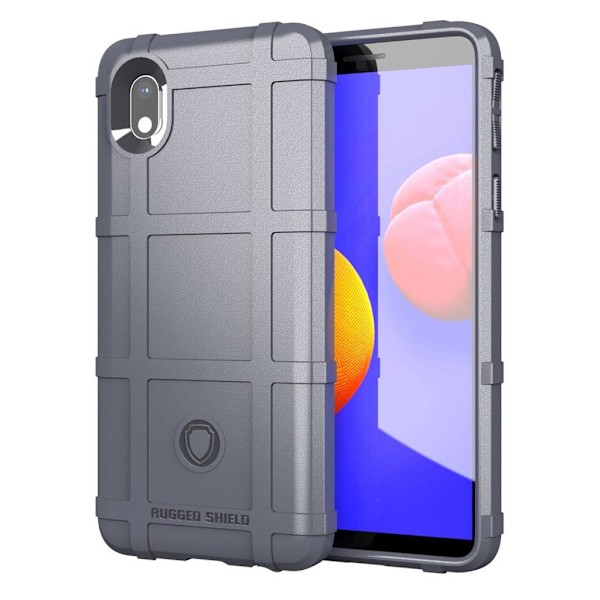 Rugged Shield Samsung Galaxy A01 Core kotelot - Harmaa Silver grey