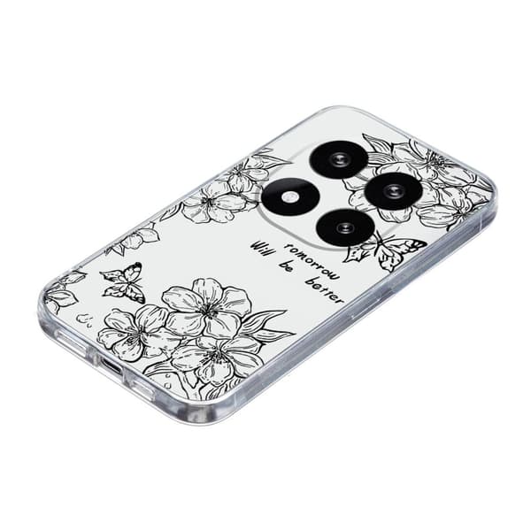 Vibe Xiaomi Redmi Note 14 Pro 5G deksel - Sommerfuglblomst Black