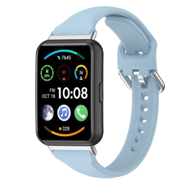 Yksinkertainen silikoninen kellohihna Huawei Watch Fit 2:lle - Vauvasininen Blue