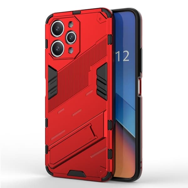 Shockproof Hybrid Deksel med A Modern Touch til Xiaomi Redmi 12 - Rød Red