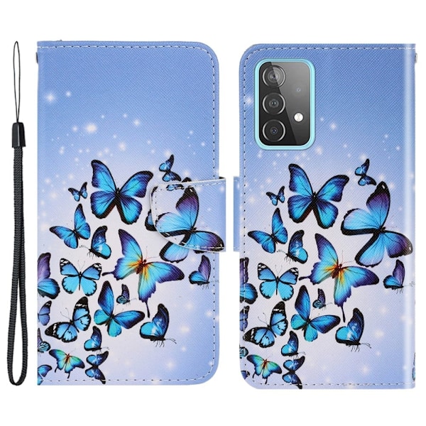 Wonderland Samsung Galaxy A33 5G Flip Etui - Sommerfugle Blue