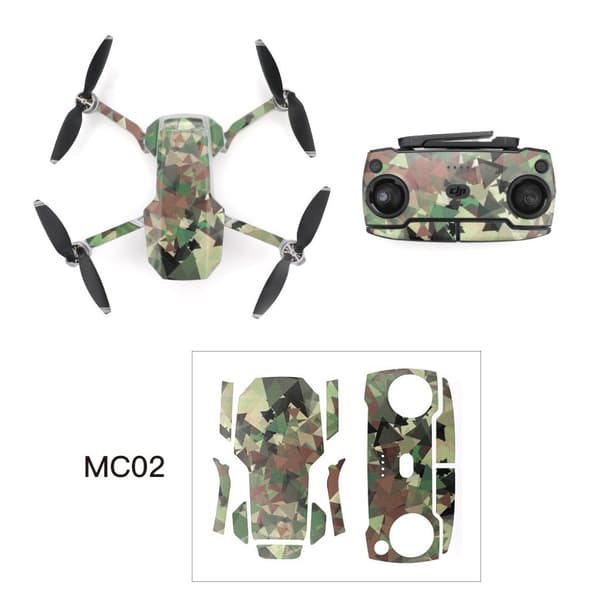 RCSTQ DJI Mavic Mini viileät tarrat - Camo Kolmiot Kuvio Multicolor