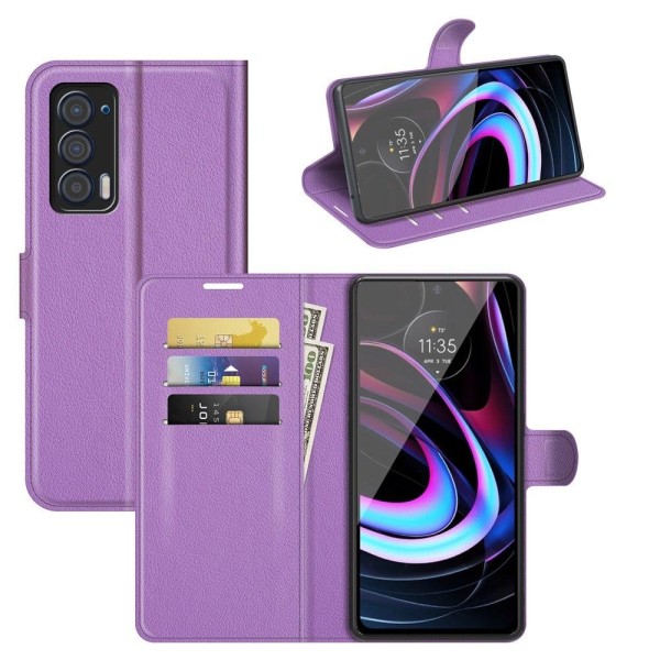 Classic Motorola Edge (2021) Flip Etui - Lilla Purple