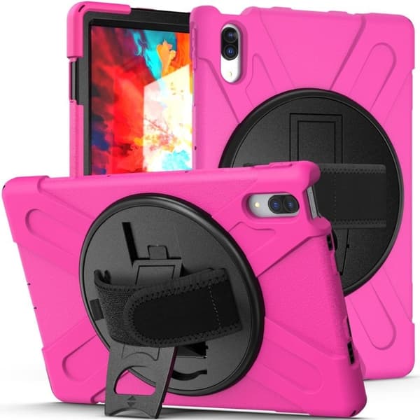 Lenovo Tab P11 Pro 360 drejelig kickstand + silikoneetui - Rose Pink