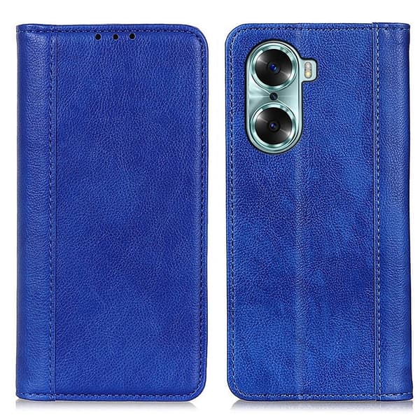 Äkta läder Honor 60 fodral med magnetisk stängning Blå