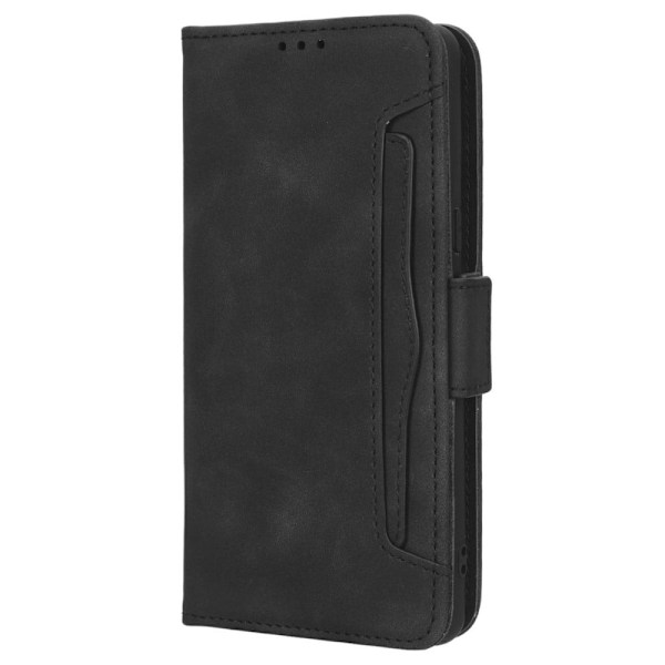 Stilfuldt Læder Etui med Pung til Google Pixel 7 - Sort Black