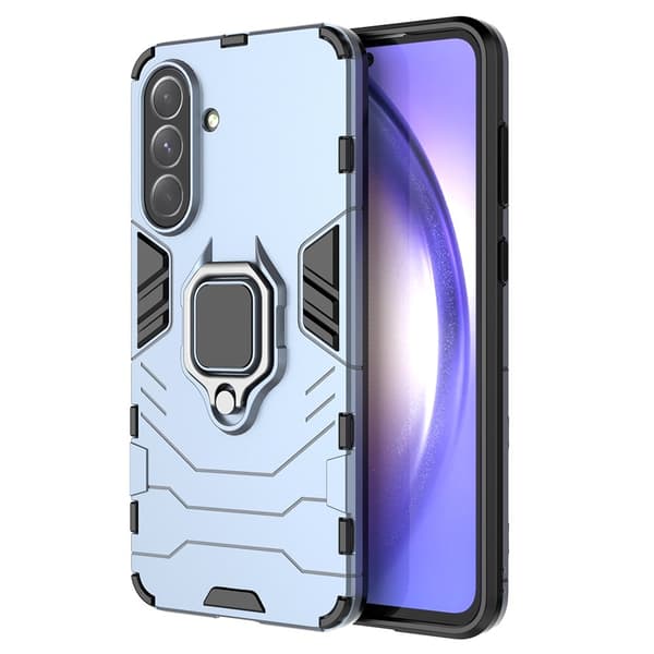 Hybrid Samsung Galaxy A36 cover med støttefod og bilmontering - Blå Blue