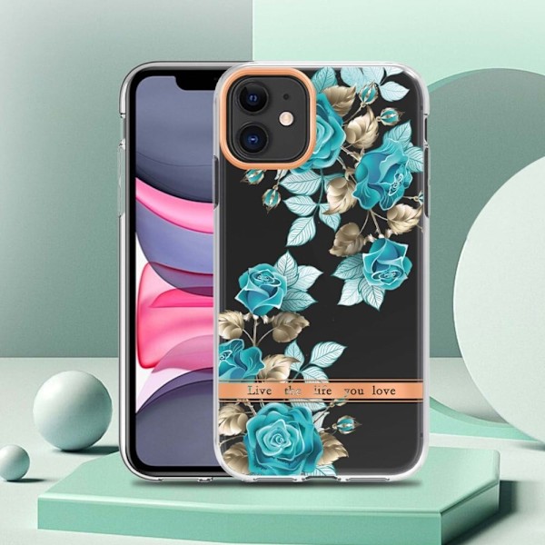 Erittäin ohut ja kestävä pehmeäkantinen iPhone 11 -puhelin - Sininen Ruusu Blue