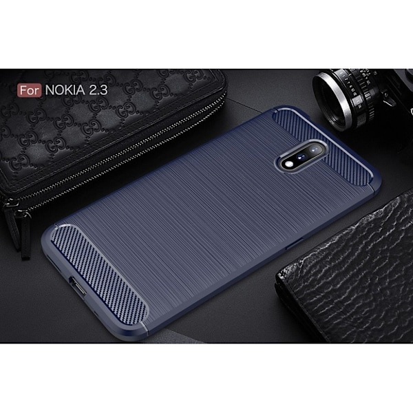 Carbon Flex cover - Nokia 2.3 - Blå Blue