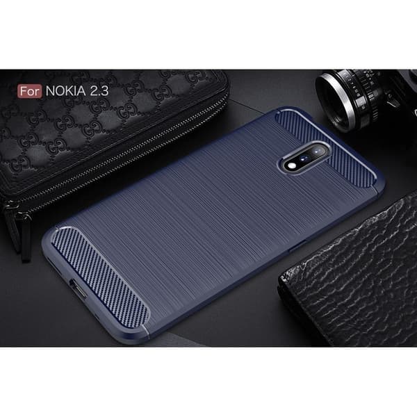 Carbon Flex deksel - Nokia 2.3 - Blå Blue