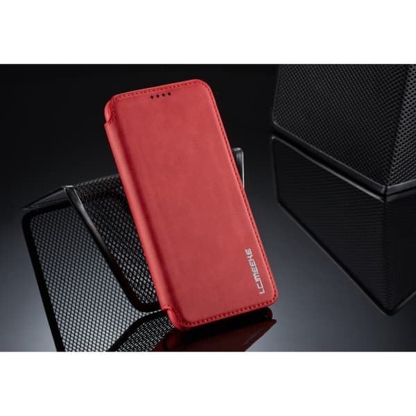 LC.IMEEKE Huawei P30 Lite retro nahkainen suojakotelo - Punainen Red