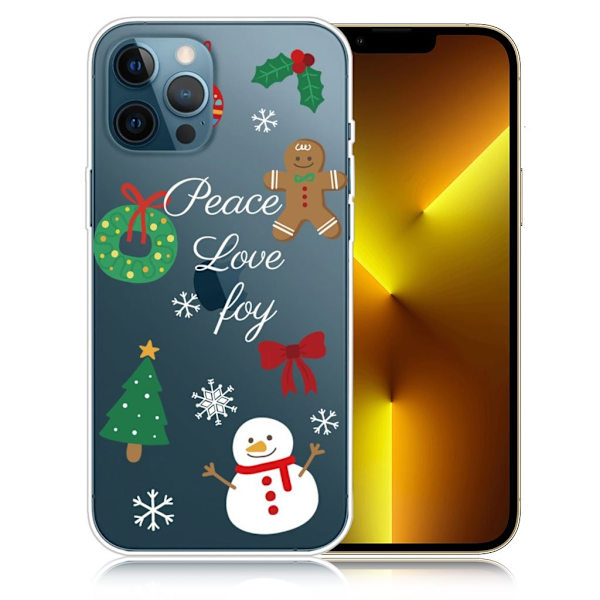 Julfodral till iPhone 13 Pro Max - Snögubbe multifärg