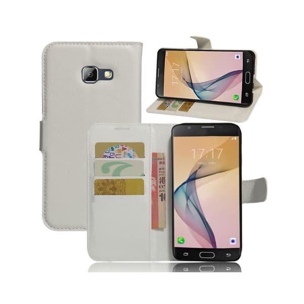 Samsung Galaxy A5 (2017) litchi läderfodral - Vit Vit