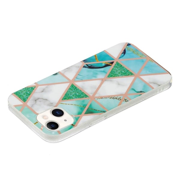 Marble design iPhone 14 cover - Grøn / Hvid Green