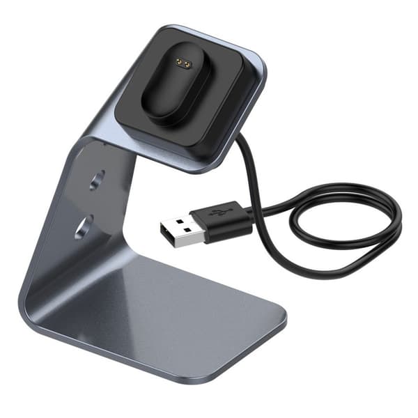 Fitbit Ace 2 / Inspire / Inspire HR ladestasjon i aluminium - Grå Silver grey