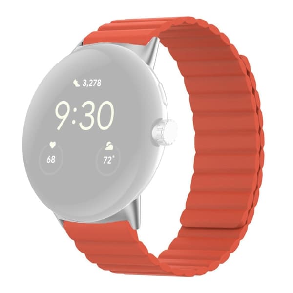 Google Pixel Watch yksinkertainen silikoninen ranneke - Punainen Red