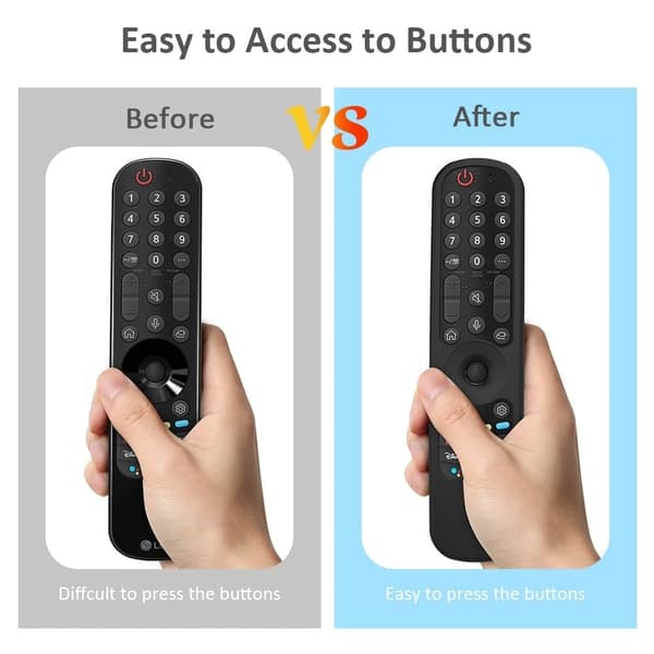 LG Magic Remote 2021 MR21 silikonisuojus - Musta Black