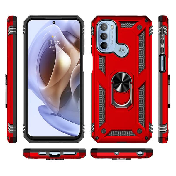 Ring Guard-etui - Motorola Moto G41 / Moto G31 - Rød Red