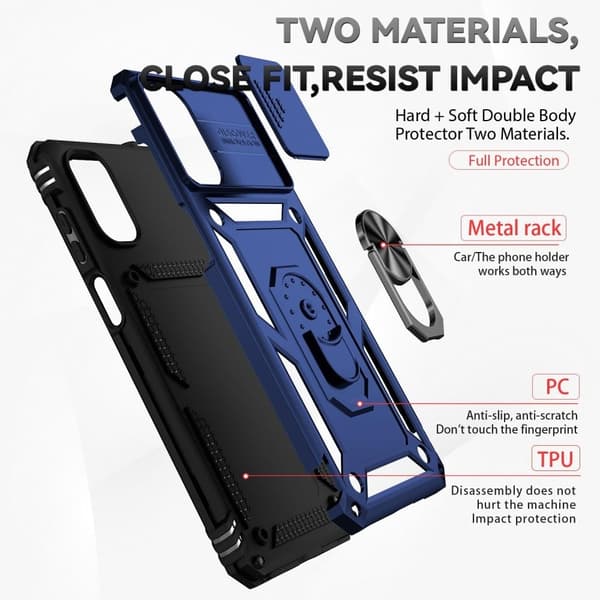 Bofink Combat Motorola Moto G22 deksel - Blå Blue