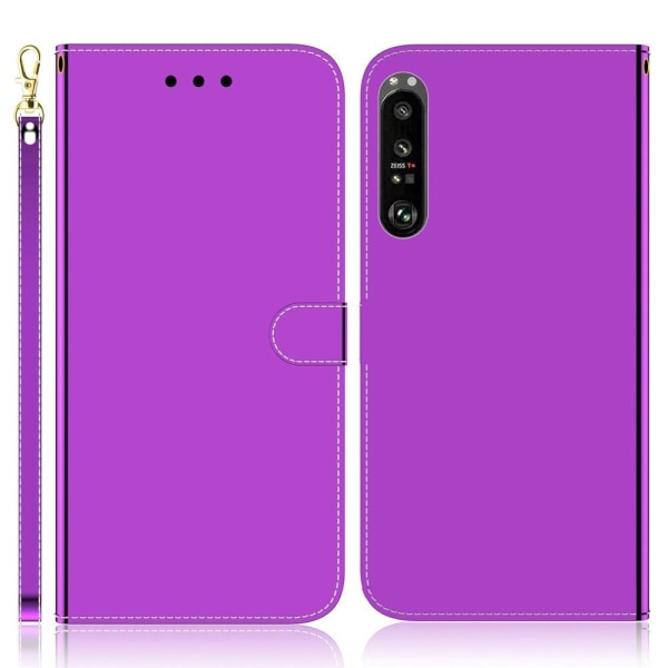 Mirror Sony Xperia 1 III Flip Etui - Lilla Purple