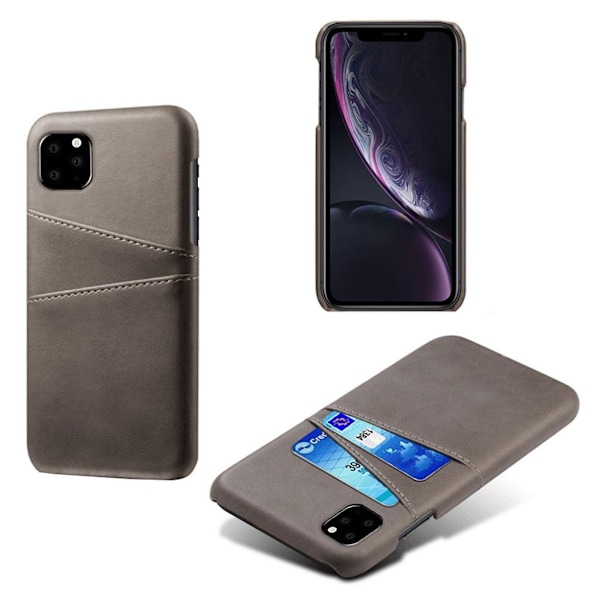 Dual Card iPhone 11 deksel - Grå Silver grey