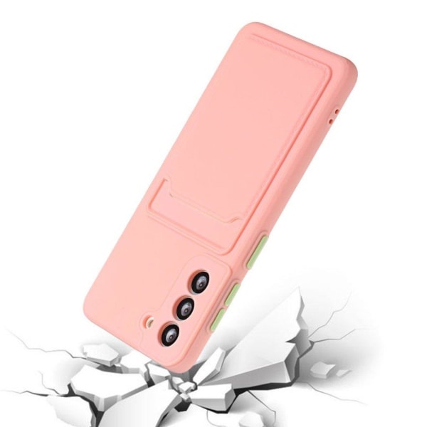 Card Holder Suojakuori For Samsung Galaxy S21 FE - Pinkki Pink