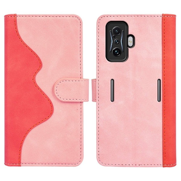 Tvåfärgat Xiaomi Poco F4 GT / Xiaomi Redmi K50 Gaming fodral i läder - Rosa Rosa