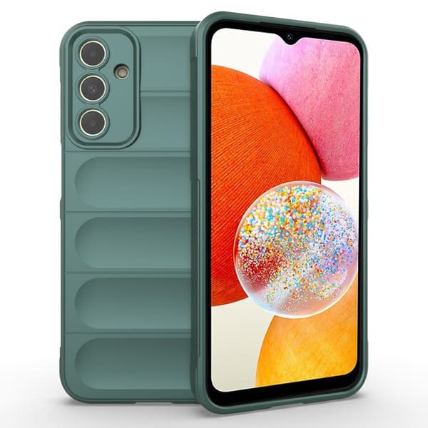 Mjukt greppformat skal för Samsung Galaxy A15 - Grön Grön