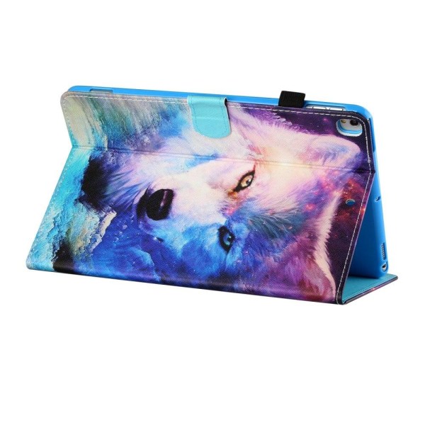 Mønstertryk Læder Stand Tablet Cover Shell iPad 10.2 (2021)/(2020)/(2019)/iPad Air 10.5 inch (2019) - Ulv Multicolor