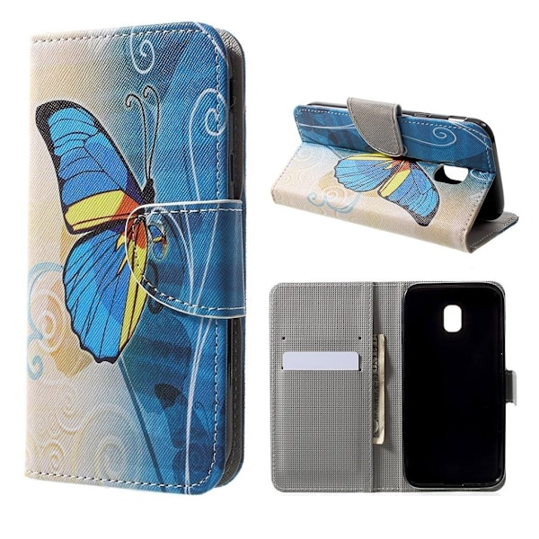 Butterfly läder Samsung Galaxy J3 (2017) fodral - Flerfärgad multifärg