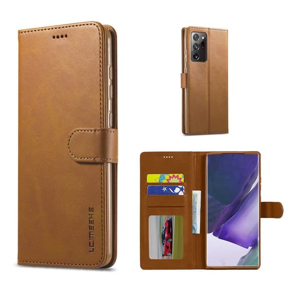 LC.Imeeke läder Samsung Galaxy Note 20 fodral - Brun Brun