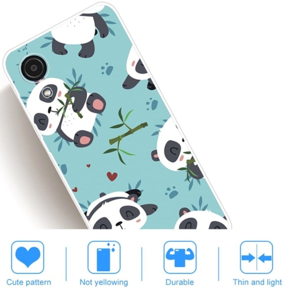 Deco Samsung Galaxy A03 Core Suojakotelo - Cute Pandas White