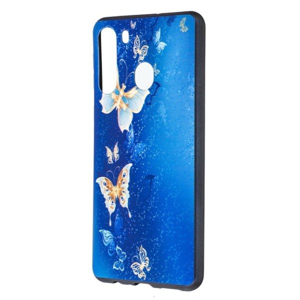 Imagine Samsung Galaxy A21 Cover - Sommerfugl Mønster Multicolor