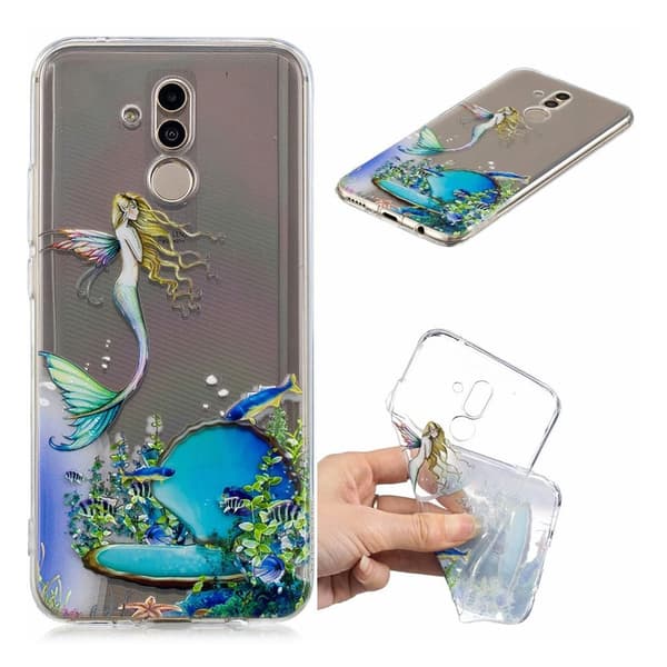 Huawei Mate 20 Lite Transparent bild mönstrat flexibelt och mjukt silikonplast mobilskal - Sjöljungfru multifärg