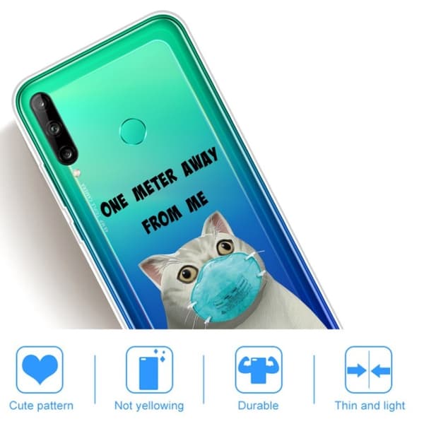 Deco Huawei P40 Lite E Cover - Kat med Maske Multicolor
